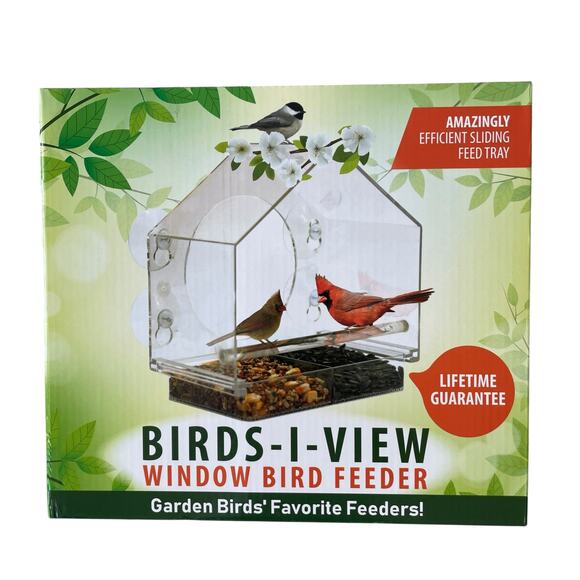 Nature Anywhere Birds-I-View Acrylic Window Bird Feeder for Outdoor New In Box - Picture 3 of 13